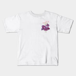 purple oxalis leaf watercolor Kids T-Shirt